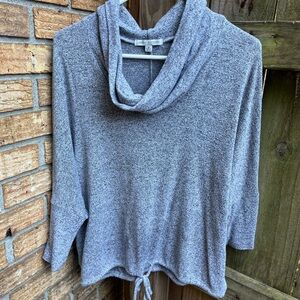 Green Envelope Charcoal Cowl Neck Sweater